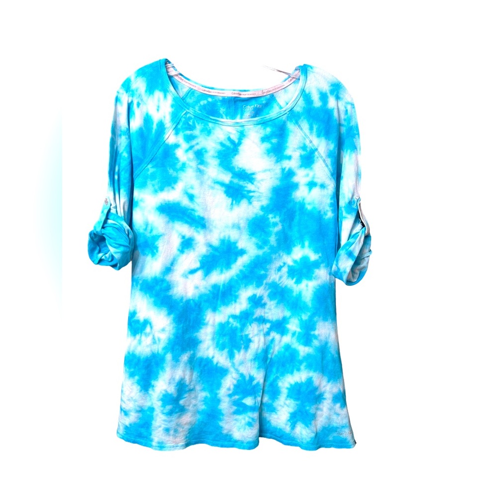 Calvin Klein performance top blue tie dye Sz Medium